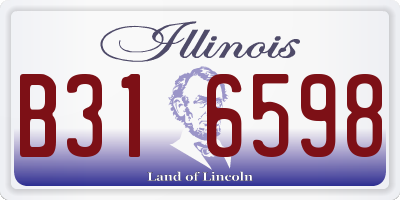 IL license plate B316598