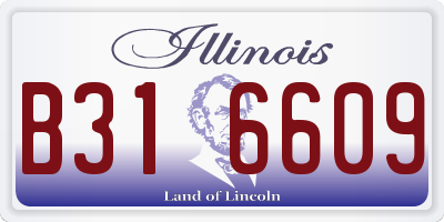 IL license plate B316609