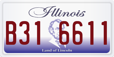 IL license plate B316611