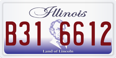 IL license plate B316612