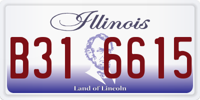 IL license plate B316615