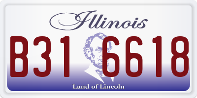 IL license plate B316618