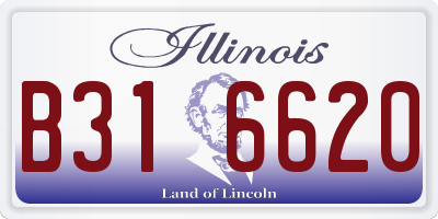 IL license plate B316620