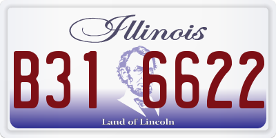 IL license plate B316622