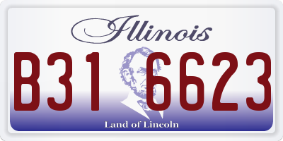 IL license plate B316623