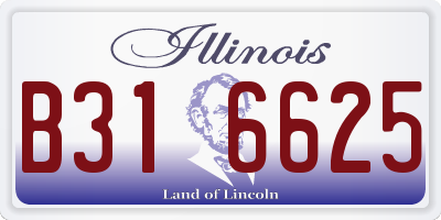 IL license plate B316625