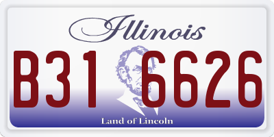 IL license plate B316626