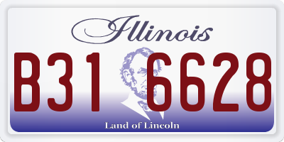 IL license plate B316628