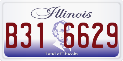 IL license plate B316629