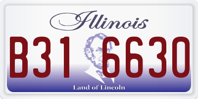 IL license plate B316630
