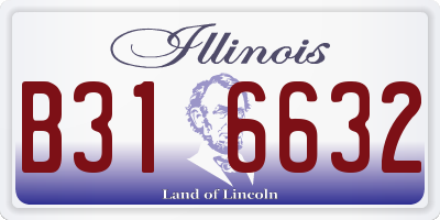 IL license plate B316632