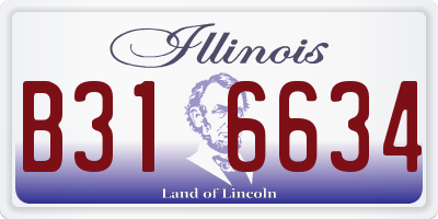 IL license plate B316634