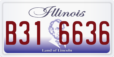 IL license plate B316636