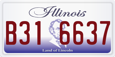IL license plate B316637