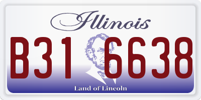 IL license plate B316638