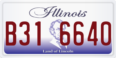IL license plate B316640