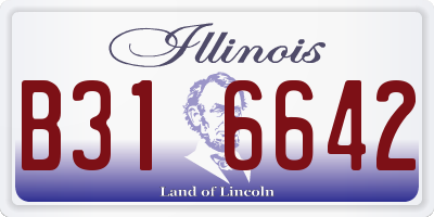 IL license plate B316642