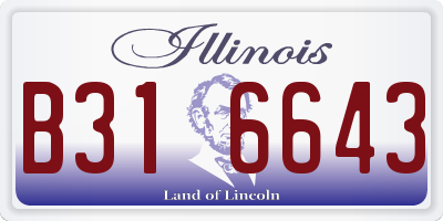 IL license plate B316643