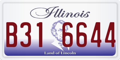 IL license plate B316644