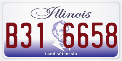IL license plate B316658