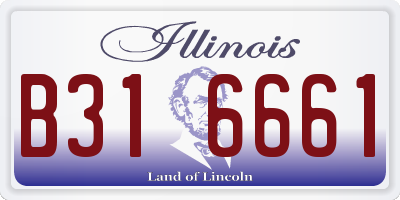 IL license plate B316661