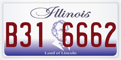 IL license plate B316662