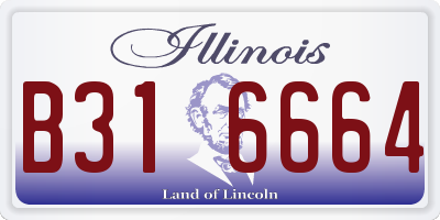 IL license plate B316664
