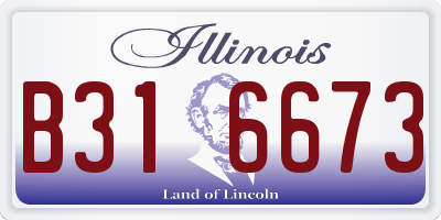 IL license plate B316673