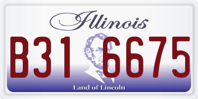 IL license plate B316675