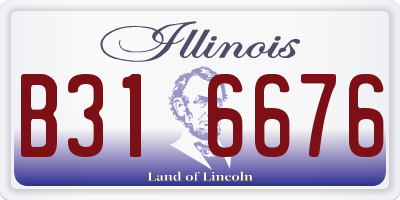 IL license plate B316676