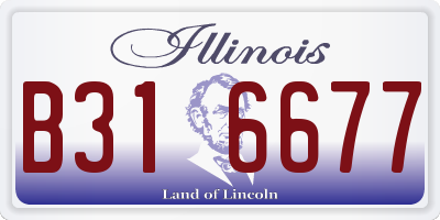 IL license plate B316677