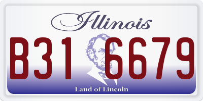 IL license plate B316679