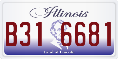 IL license plate B316681