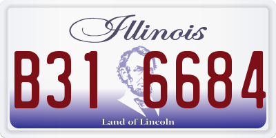 IL license plate B316684