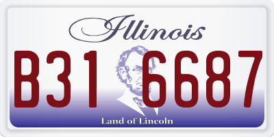 IL license plate B316687