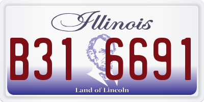IL license plate B316691
