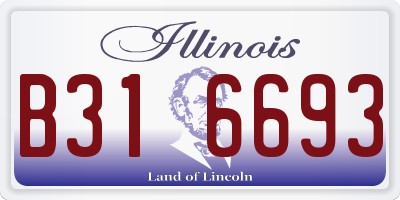 IL license plate B316693