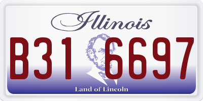 IL license plate B316697