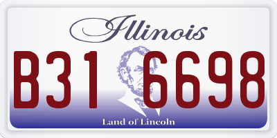 IL license plate B316698