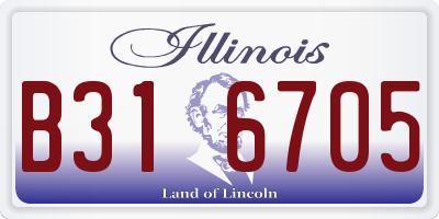IL license plate B316705