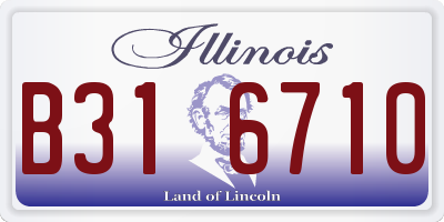 IL license plate B316710