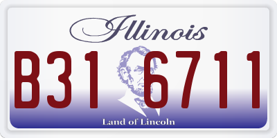 IL license plate B316711