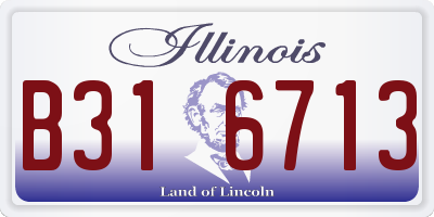 IL license plate B316713