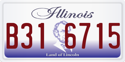 IL license plate B316715