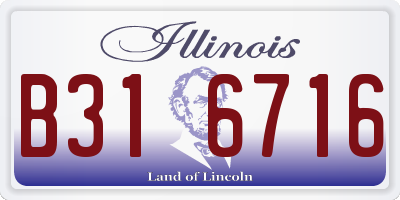 IL license plate B316716