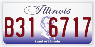 IL license plate B316717