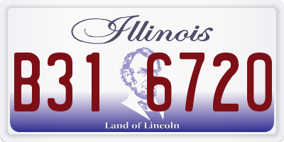 IL license plate B316720