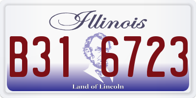 IL license plate B316723