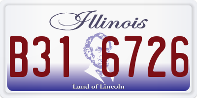 IL license plate B316726