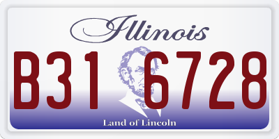 IL license plate B316728